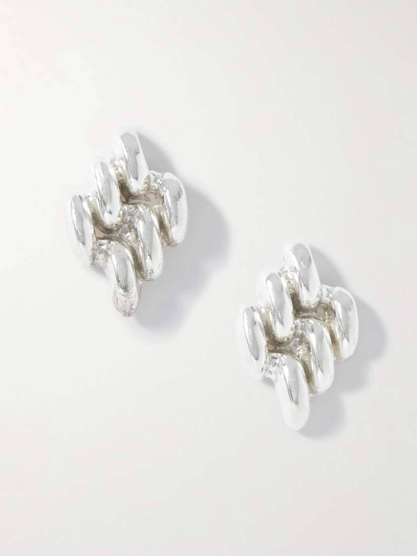 YSSO Mini Chain Link Sterling Silver Earrings