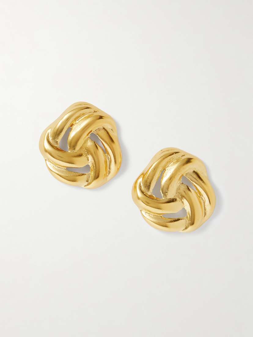 YSSO + Danielle Copperman Bal Gold-plated Earrings
