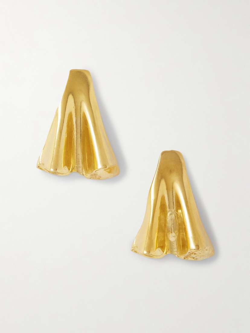 YSSO + Danielle Copperman Hedi Gold-plated Earrings