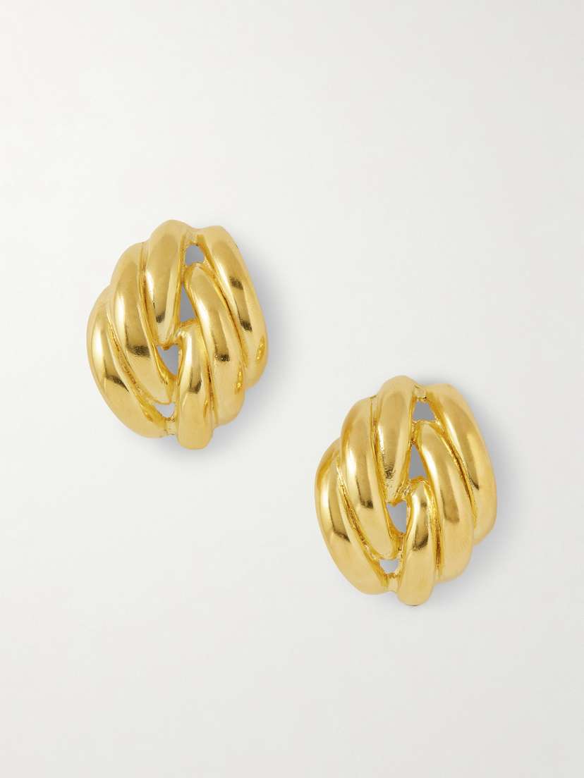 YSSO + Danielle Copperman Clos Gold-plated Earrings