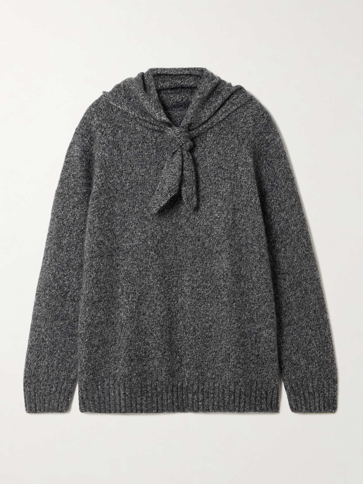 Arch4 Verona Organic Cashmere And Silk-blend Sweater And Scarf Set In Gray