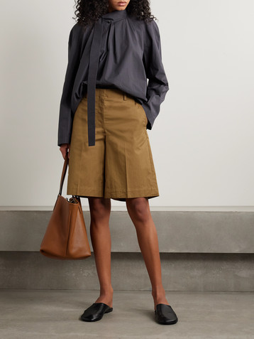 Theory Cotton-poplin shorts
