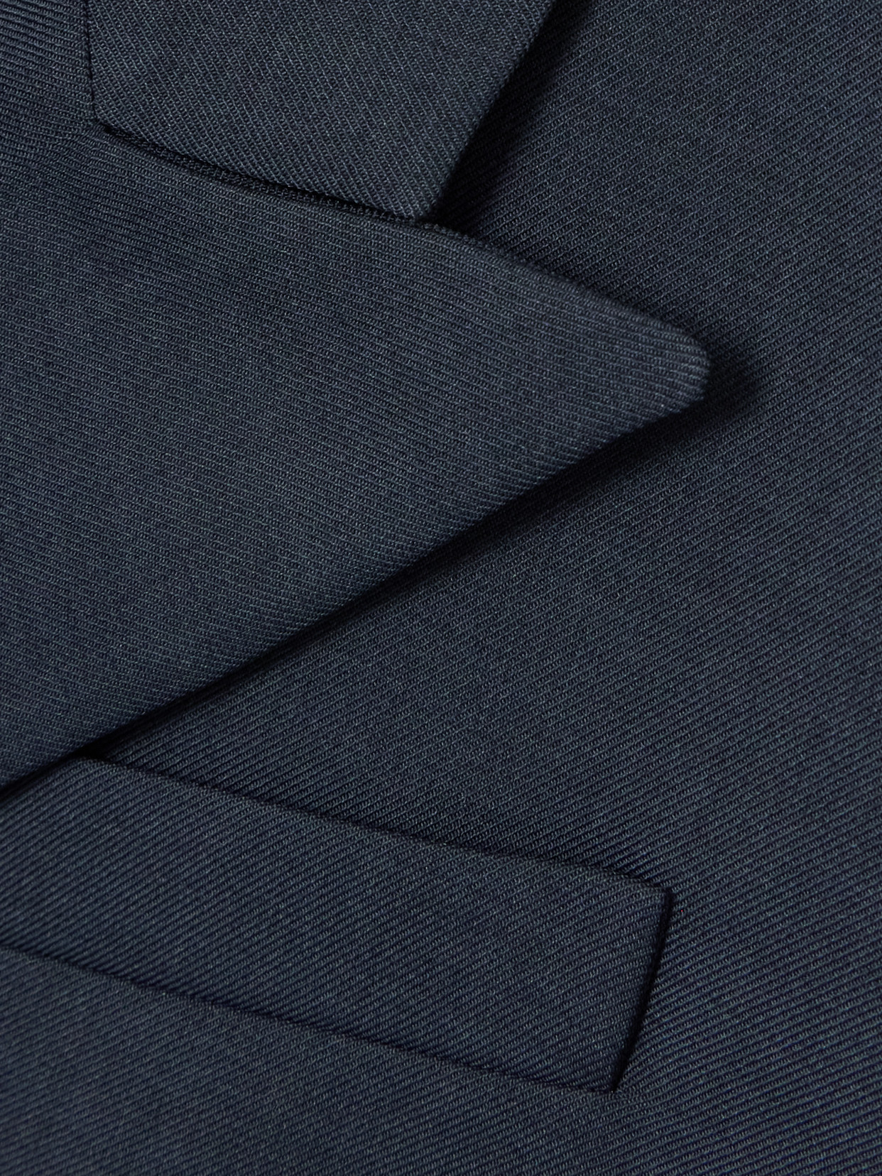 Theory Slightly Cropped Double-breasted Vest With Peak Lapels In Blue