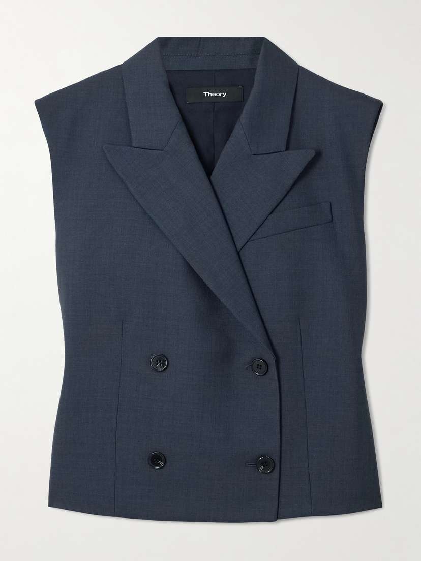 Theory Double-breasted Twill Vest