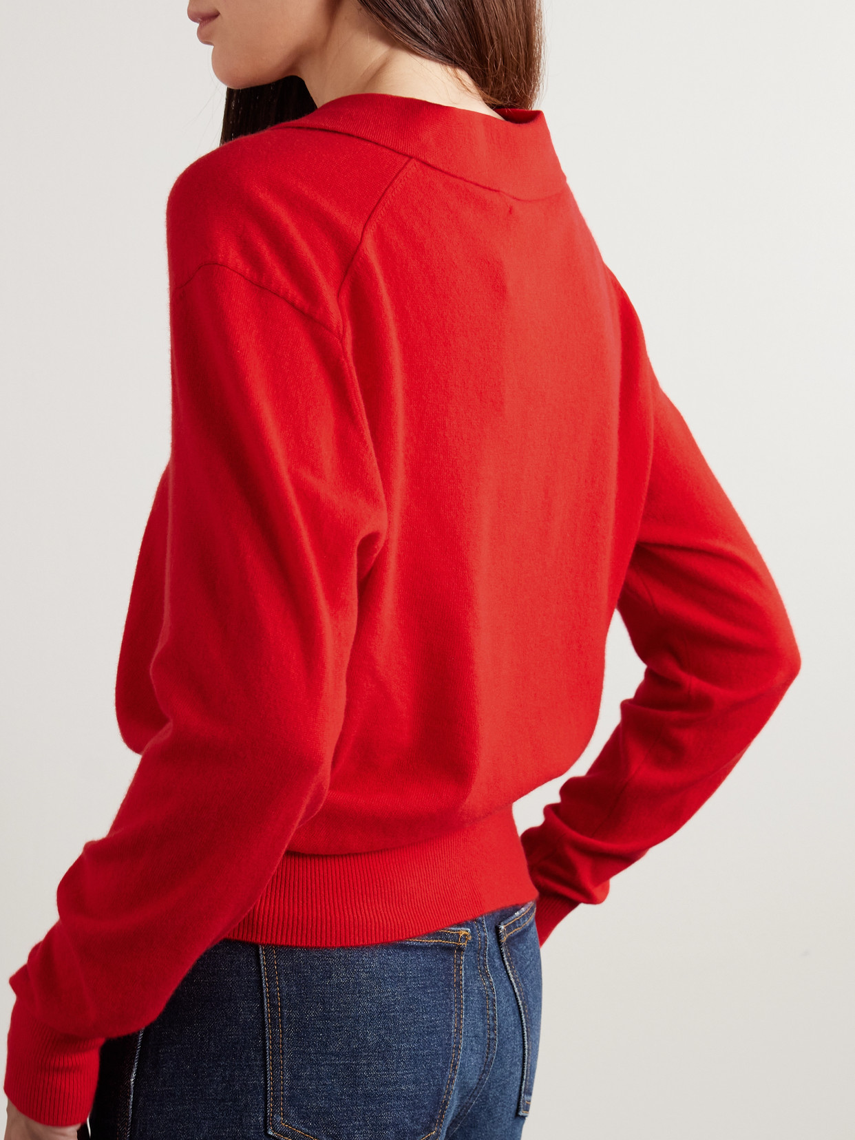 Arch4 Hamilton Organic Cashmere Polo Shirt In Red