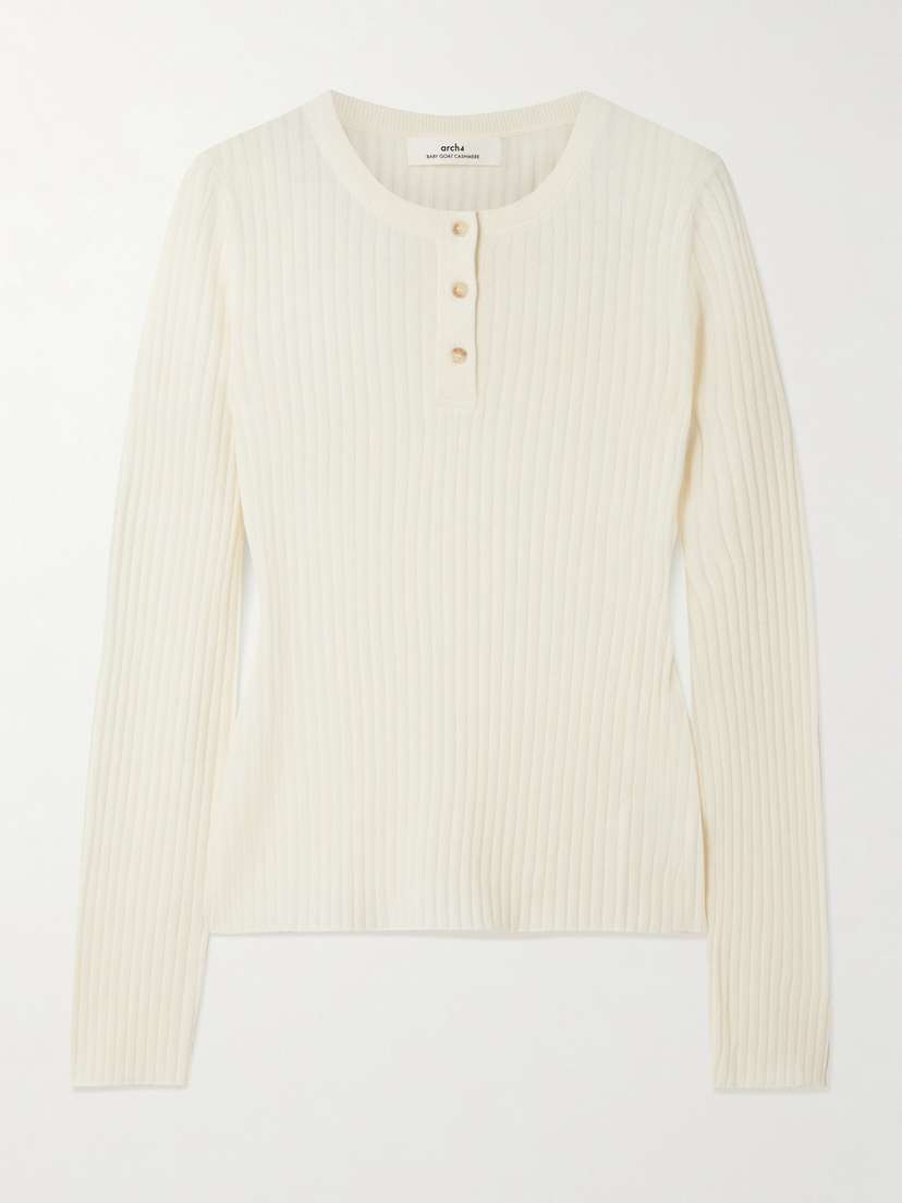 Arch4 Noa Ribbed Organic Cashmere Top