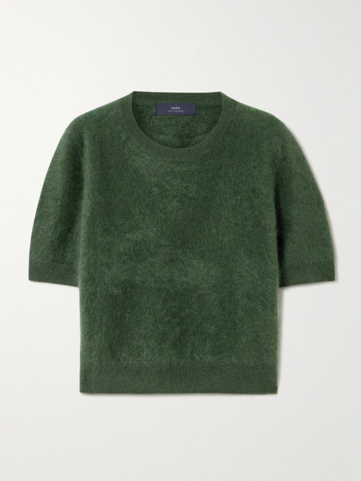 Arch4 Toulon Brushed Organic Cashmere Sweater In Green