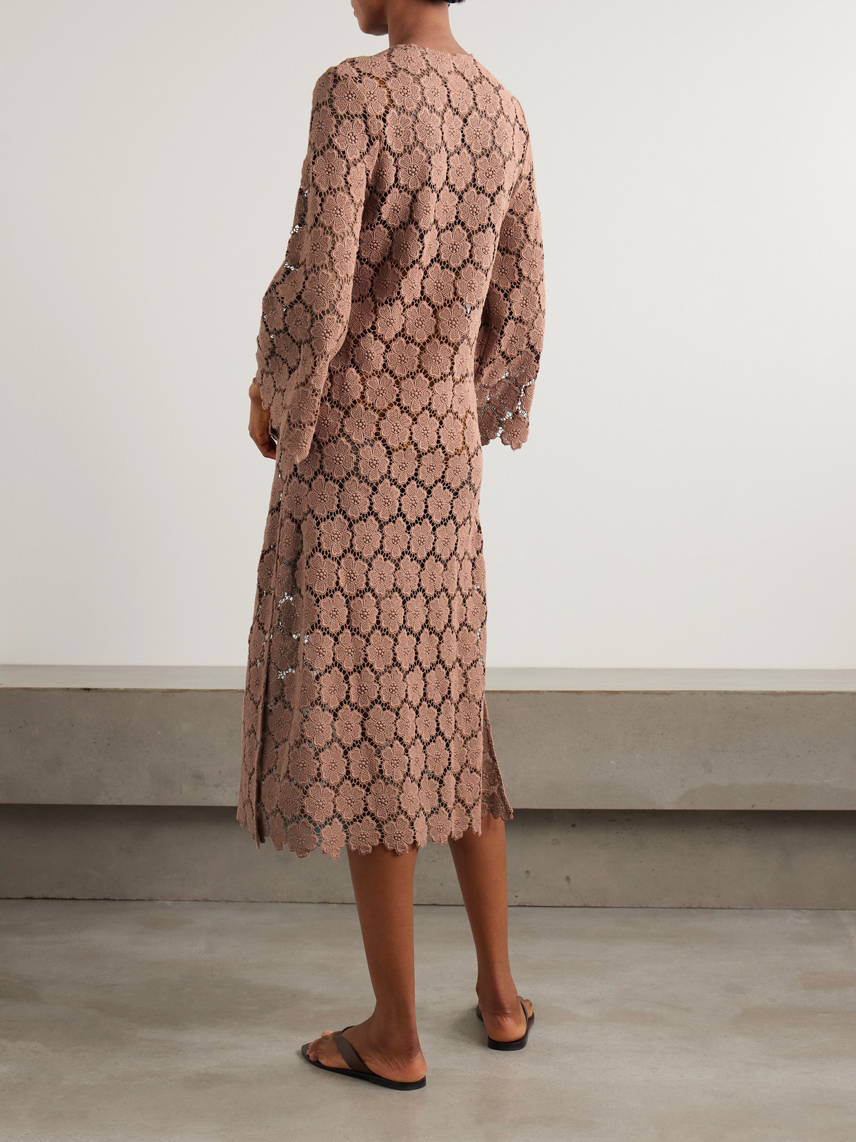 Miguelina Arelis Cotton Guipure Lace Kaftan