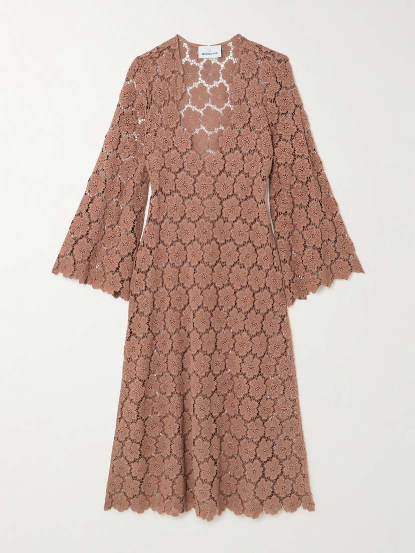 Miguelina Arelis Cotton Guipure Lace Kaftan