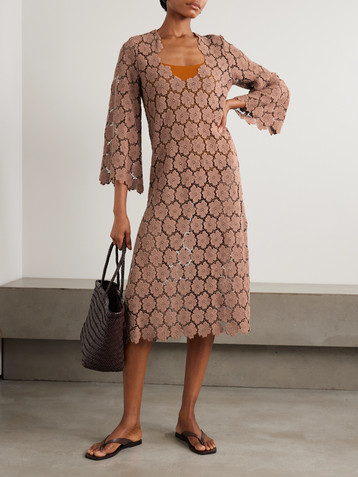 Miguelina Arelis cotton guipure lace kaftan