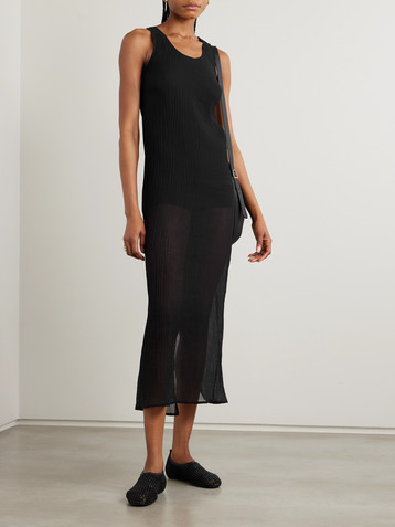 TOTEME Cotton and silk-blend crepon midi dress