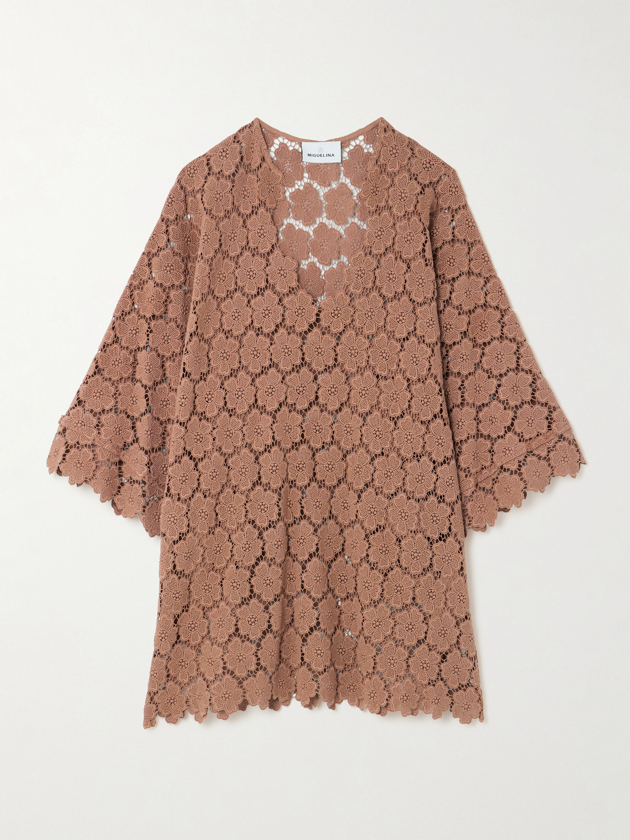 Miguelina Gianina Cotton Guipure Lace Kaftan