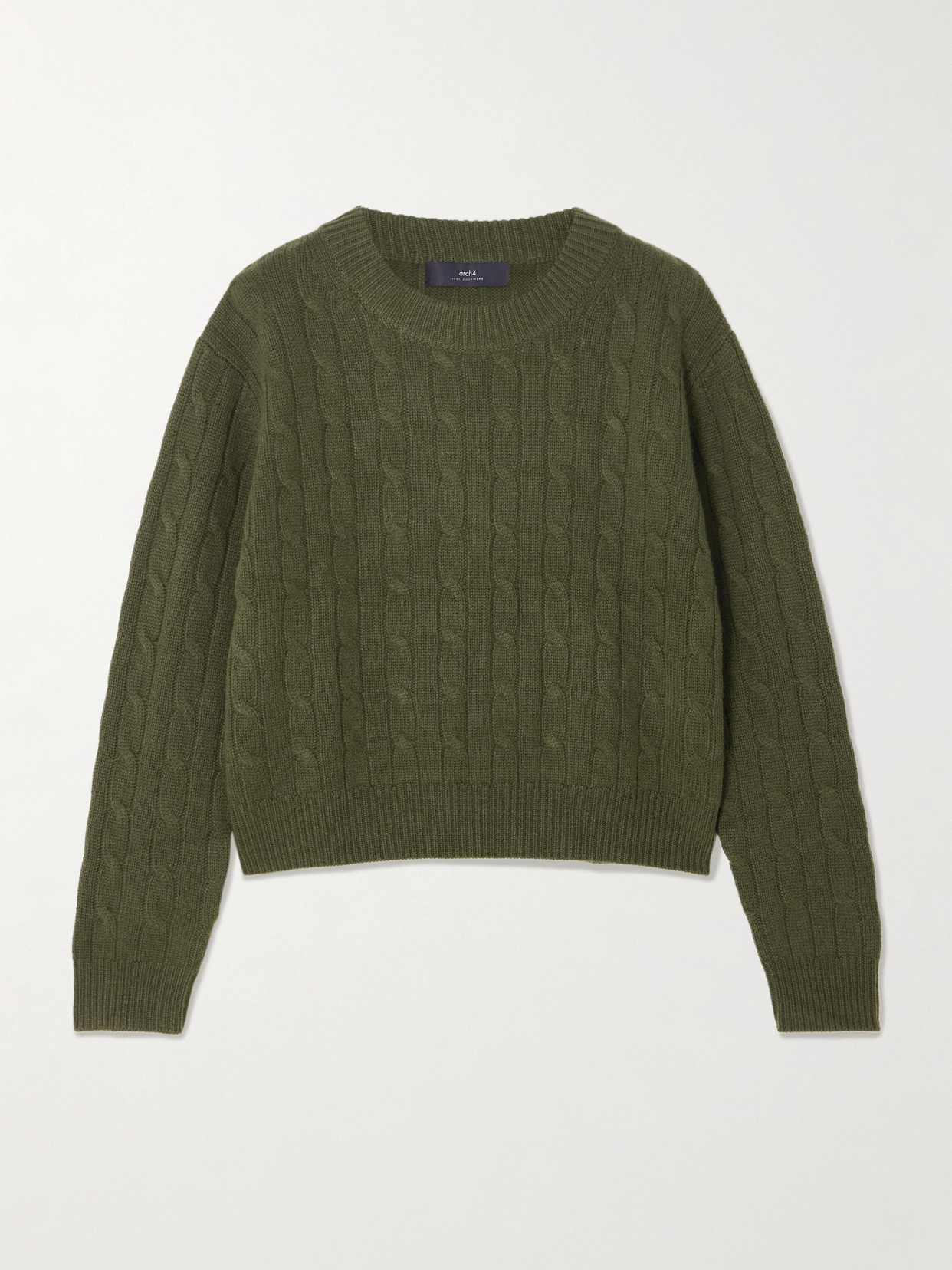 Arch4 Tinka Cable-knit Cashmere Sweater In Green