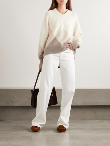 arch4 New Sloane argyle organic cashmere sweater