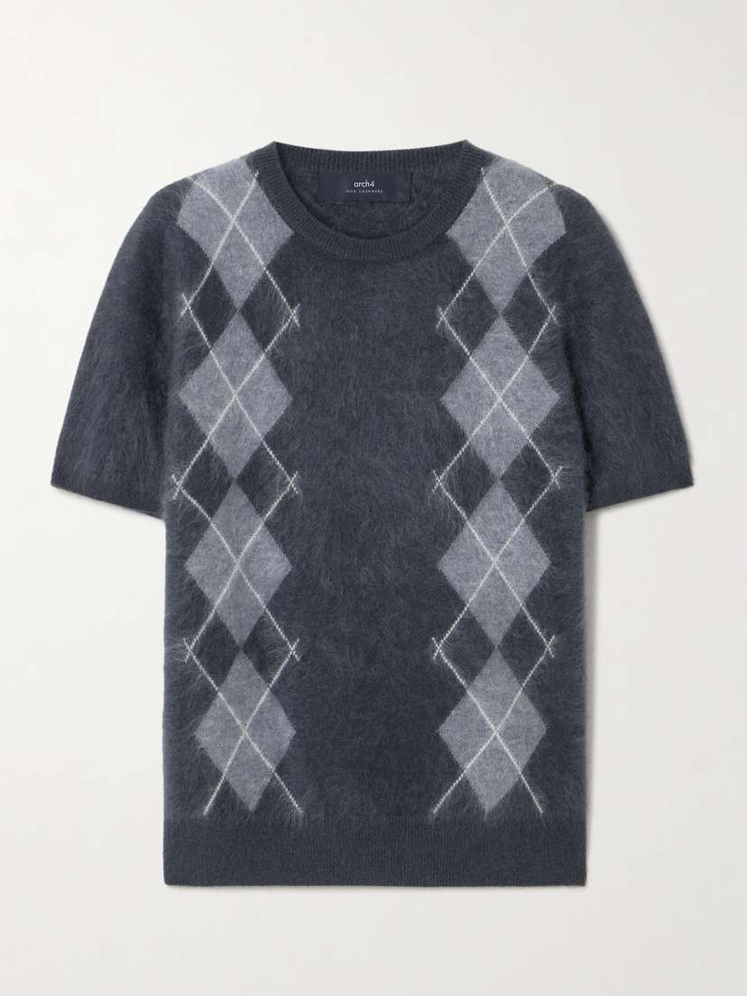 Arch4 Abel Argyle Brushed Organic Cashmere Sweater