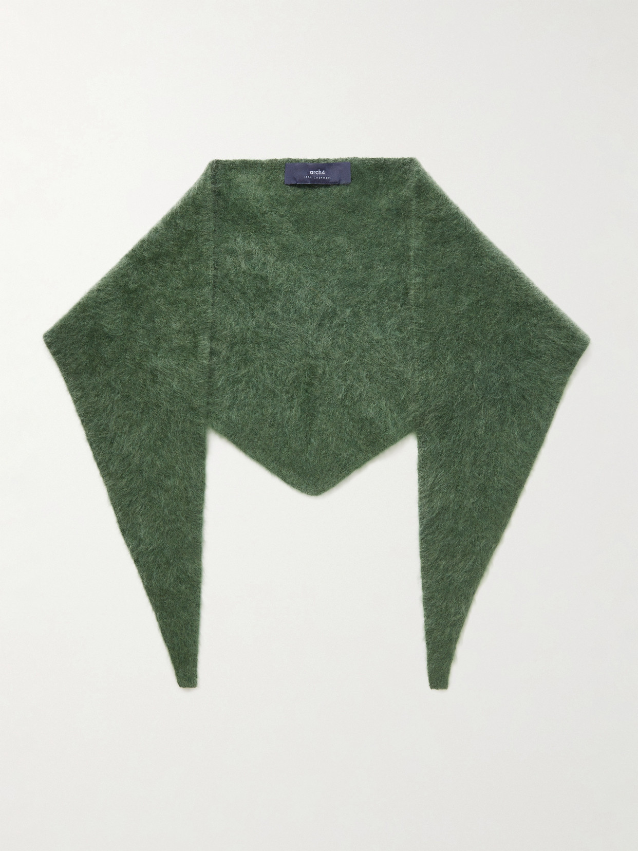 Arch4 Sonnet Brushed Organic Cashmere Scarf In Green