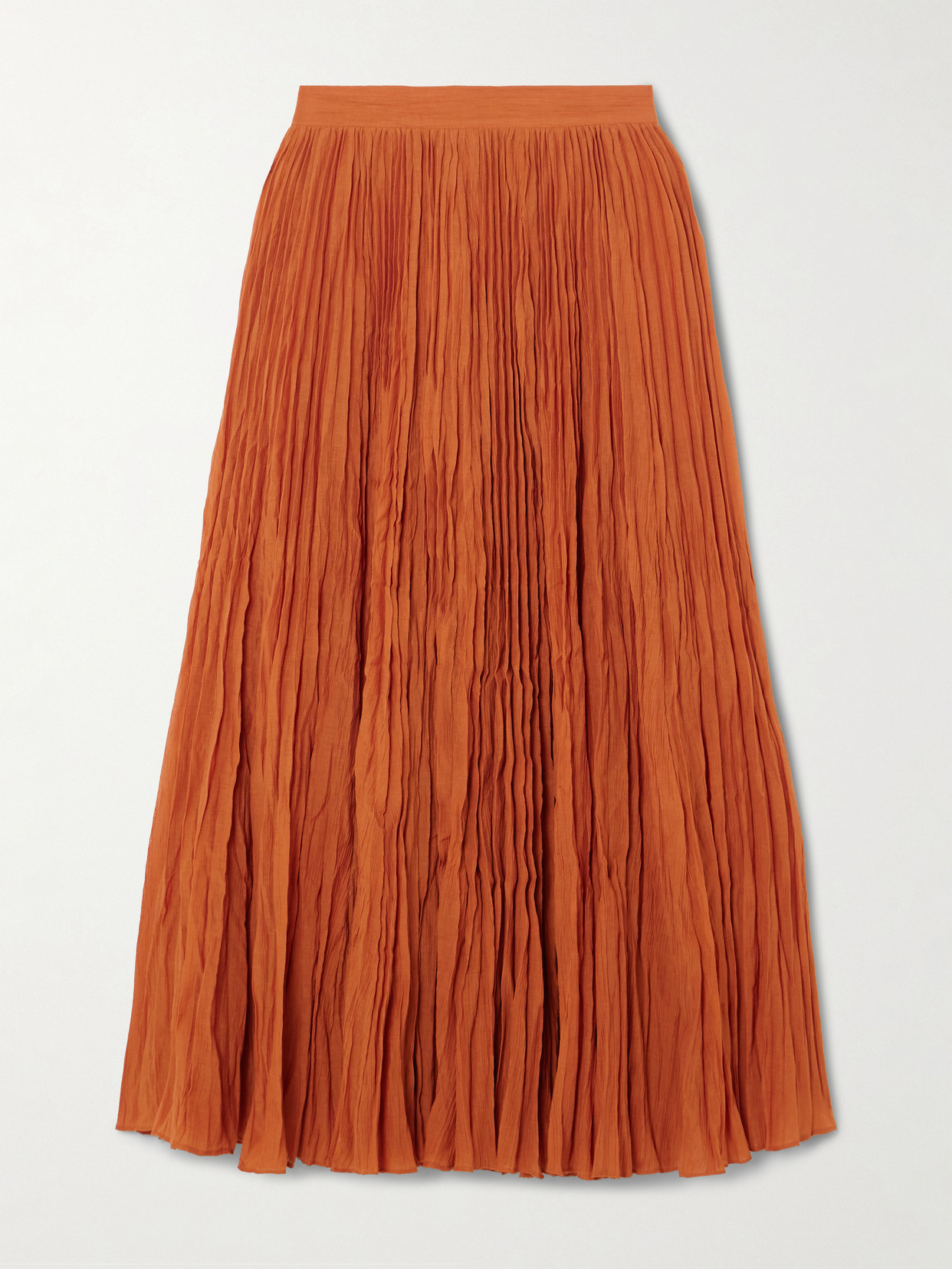 Totême Plissé-organic Cotton-blend Maxi Skirt