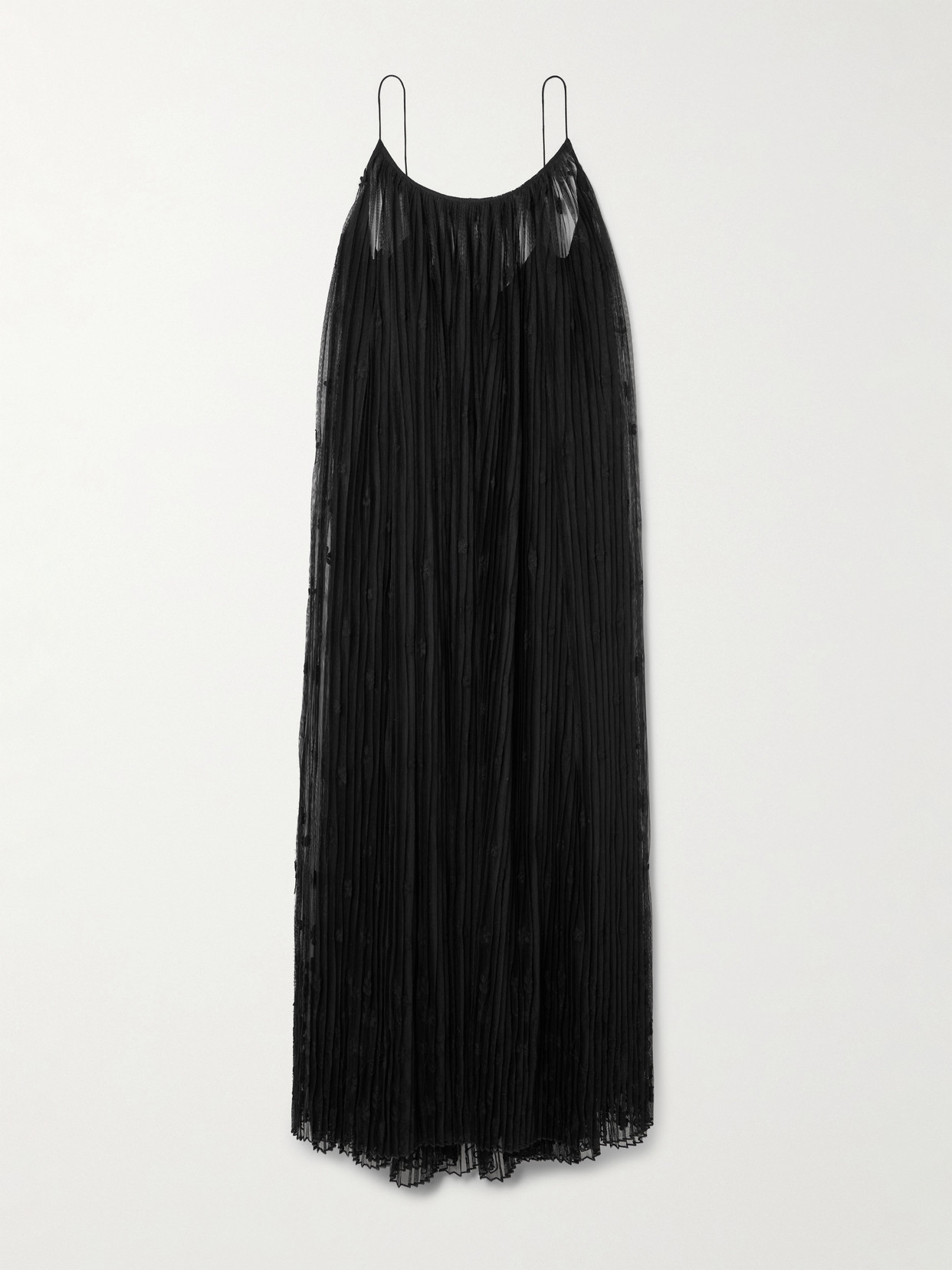 Totême Toteme Floral Plissé Tulle Maxi Dress