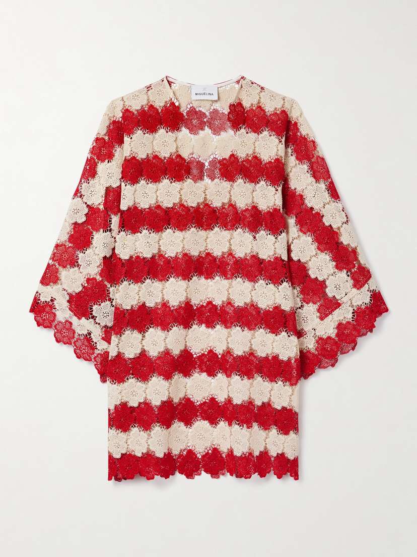 Miguelina Gianina Cotton Guipure Lace Kaftan