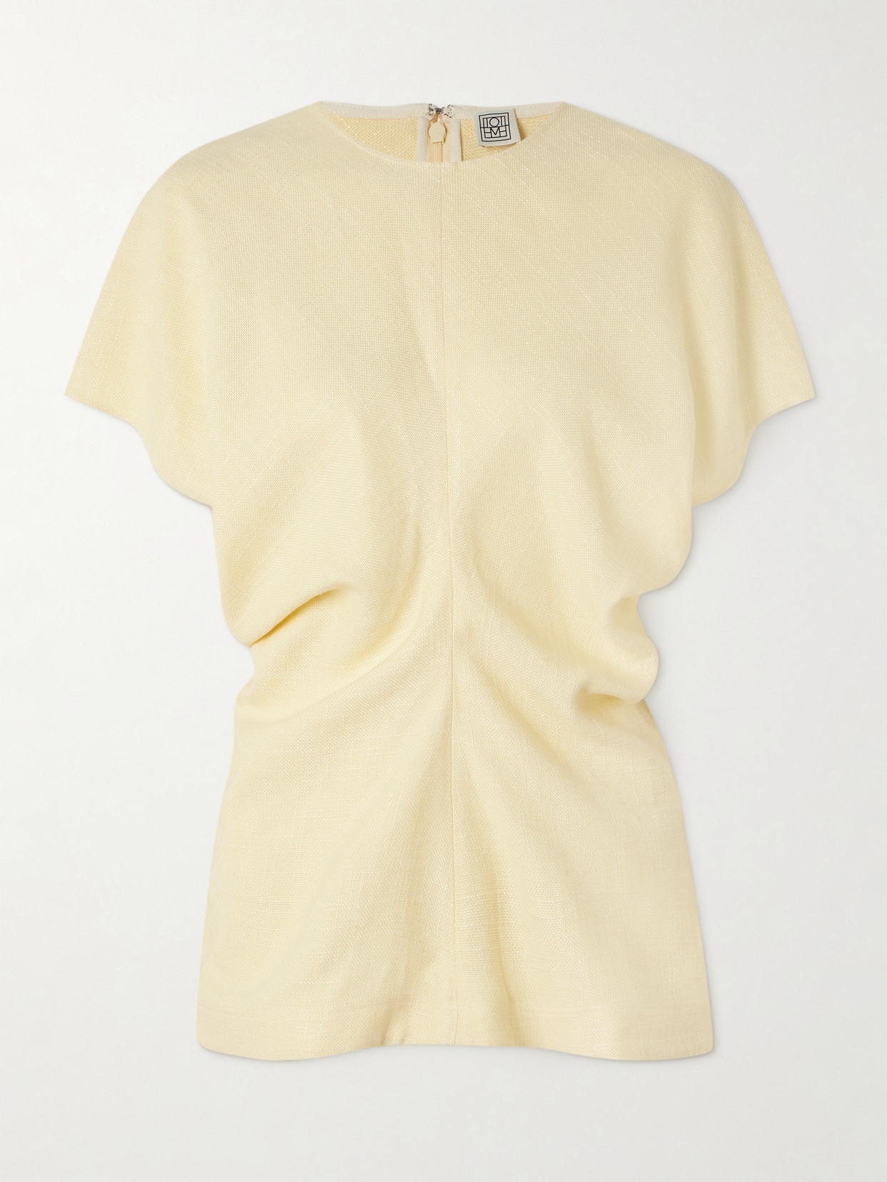Totême Gathered Woven Top