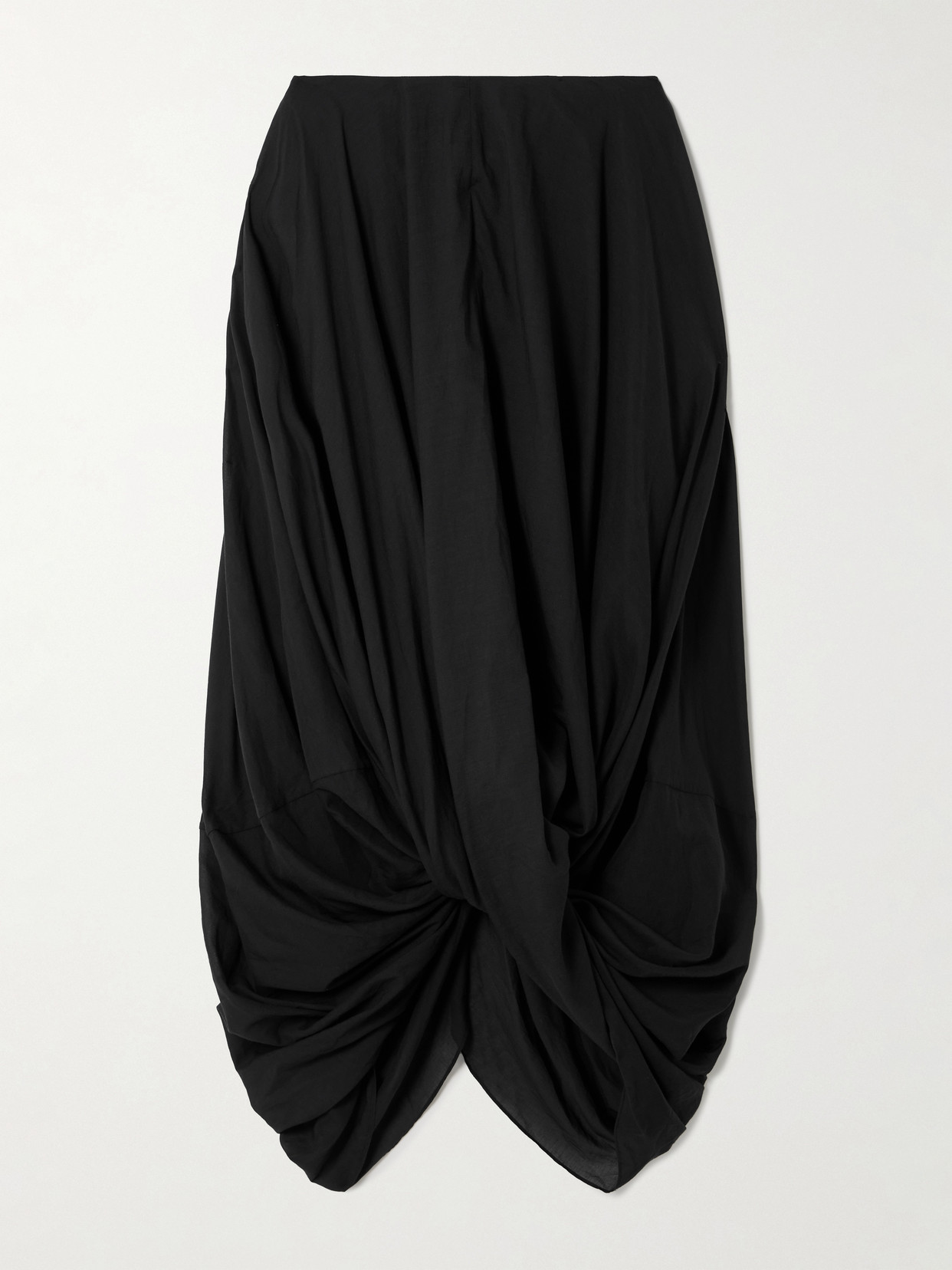 Totême Draped Lyocell And Organic Cotton-blend Voile Maxi Skirt