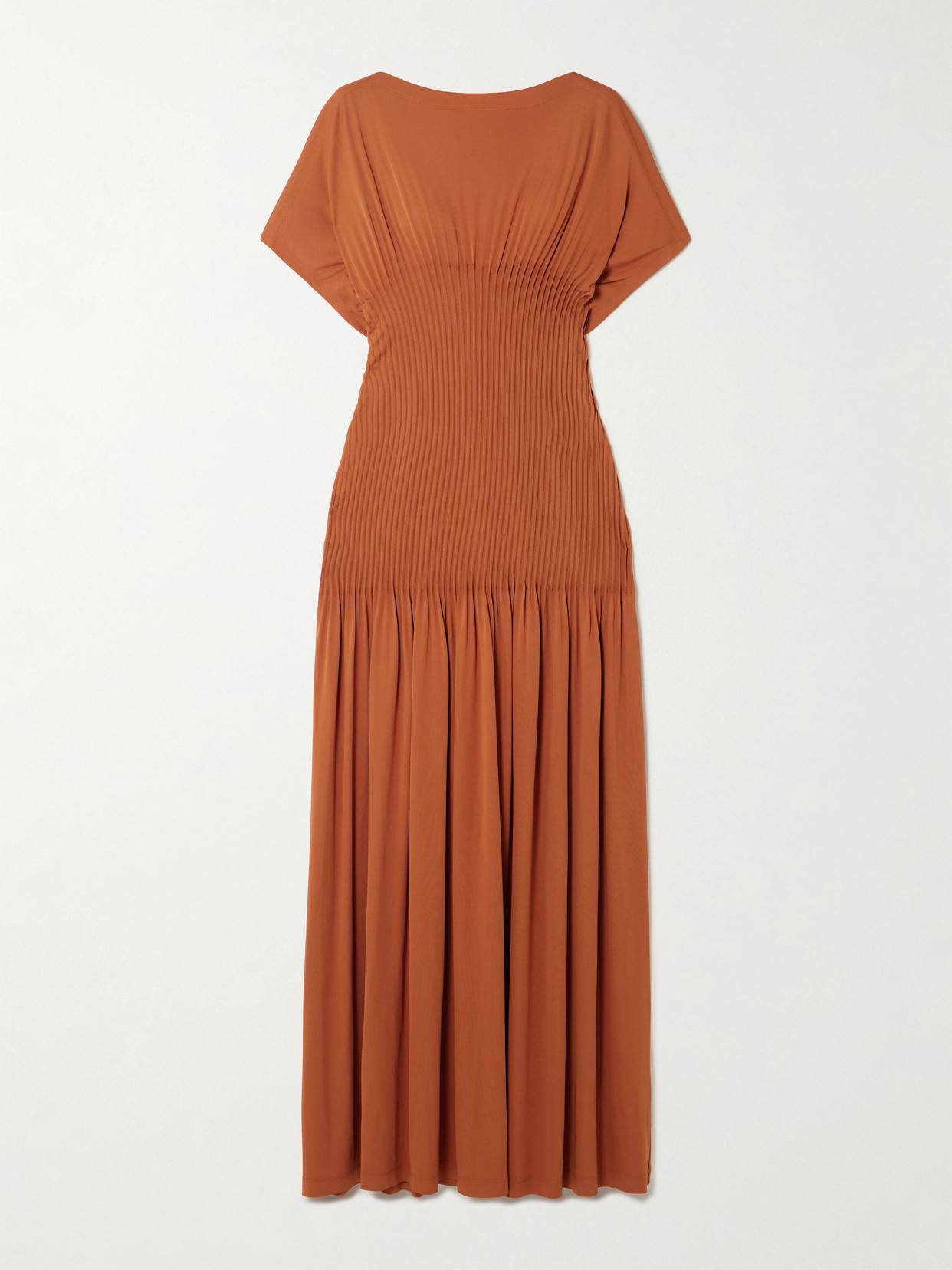 Totême Pleated Stretch-jersey Maxi Dress