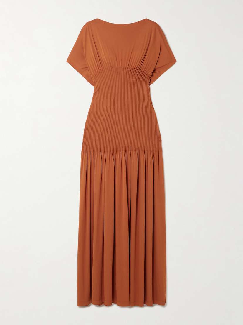 Toteme — Pleated stretch-jersey maxi dress