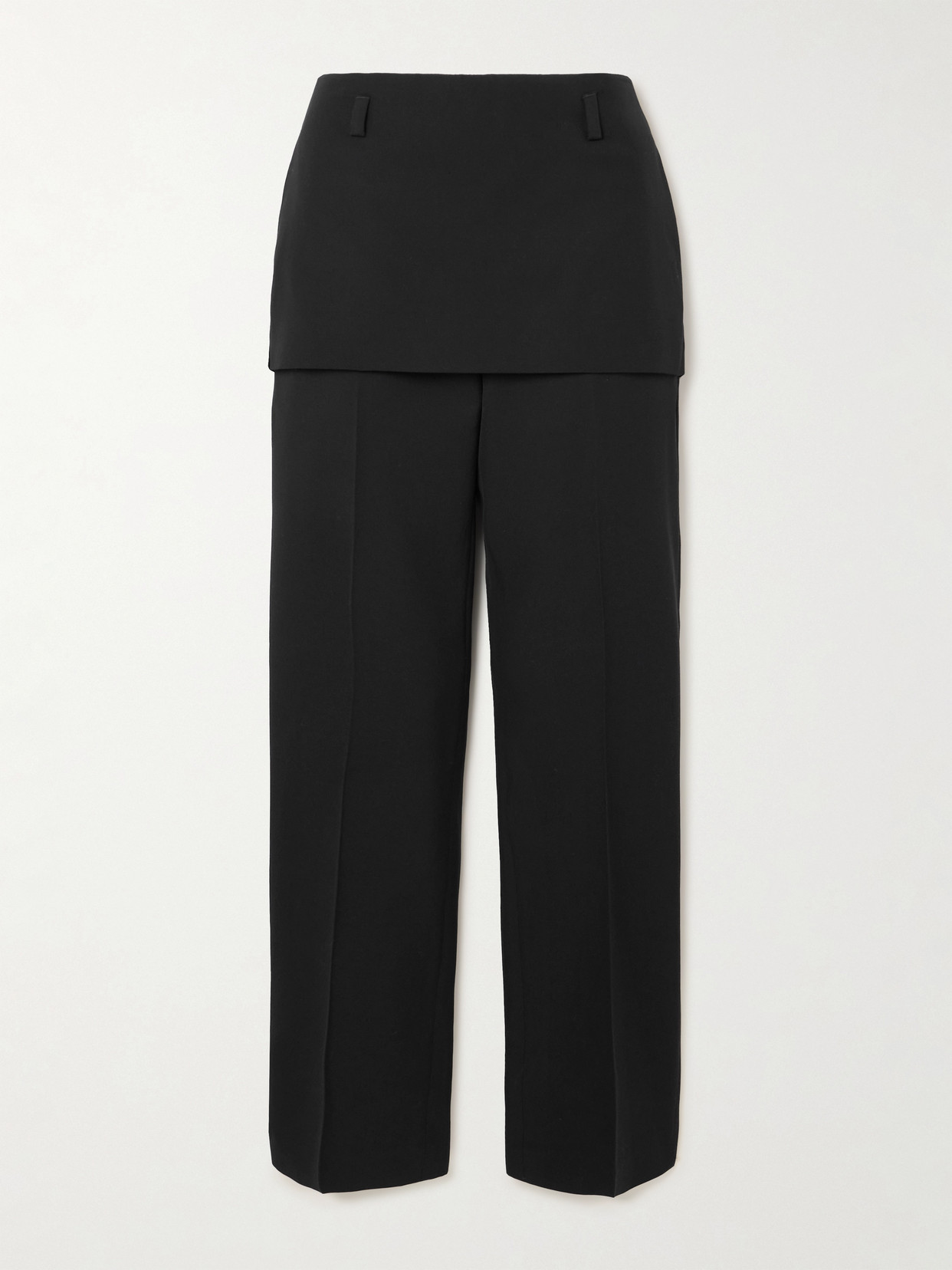 Totême Layered Wool-twill Straight-leg Pants