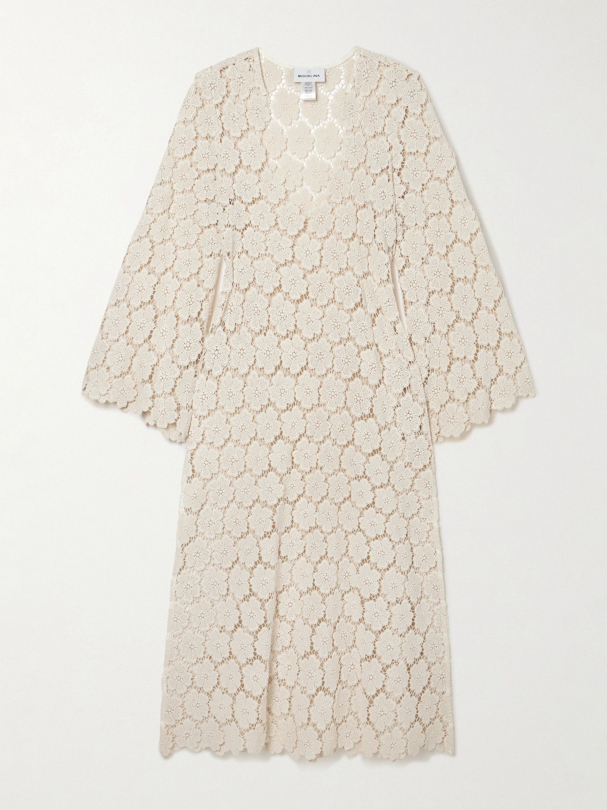 Miguelina Arelis Cotton Guipure Lace Kaftan