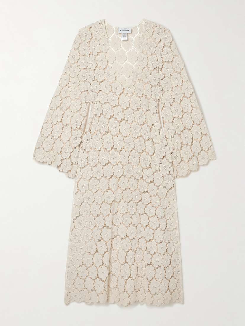Miguelina Arelis Cotton Guipure Lace Kaftan