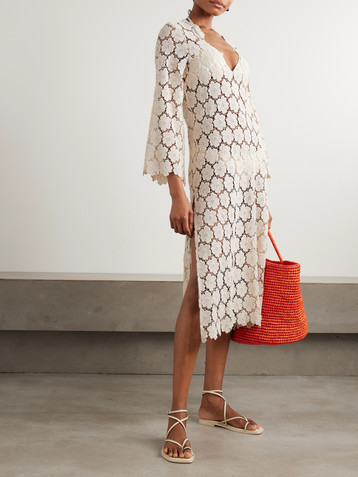 Miguelina Arelis cotton guipure lace kaftan