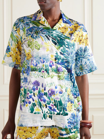 MARY KATRANTZOU Vero printed twill shirt