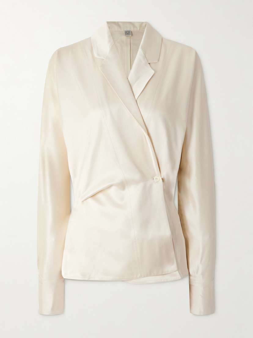 TOTEME Satin Wrap Blouse