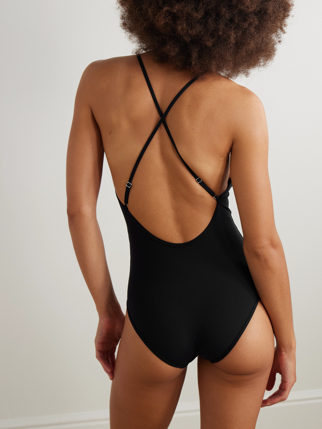 Totême Gathered Open-back Swimsuit