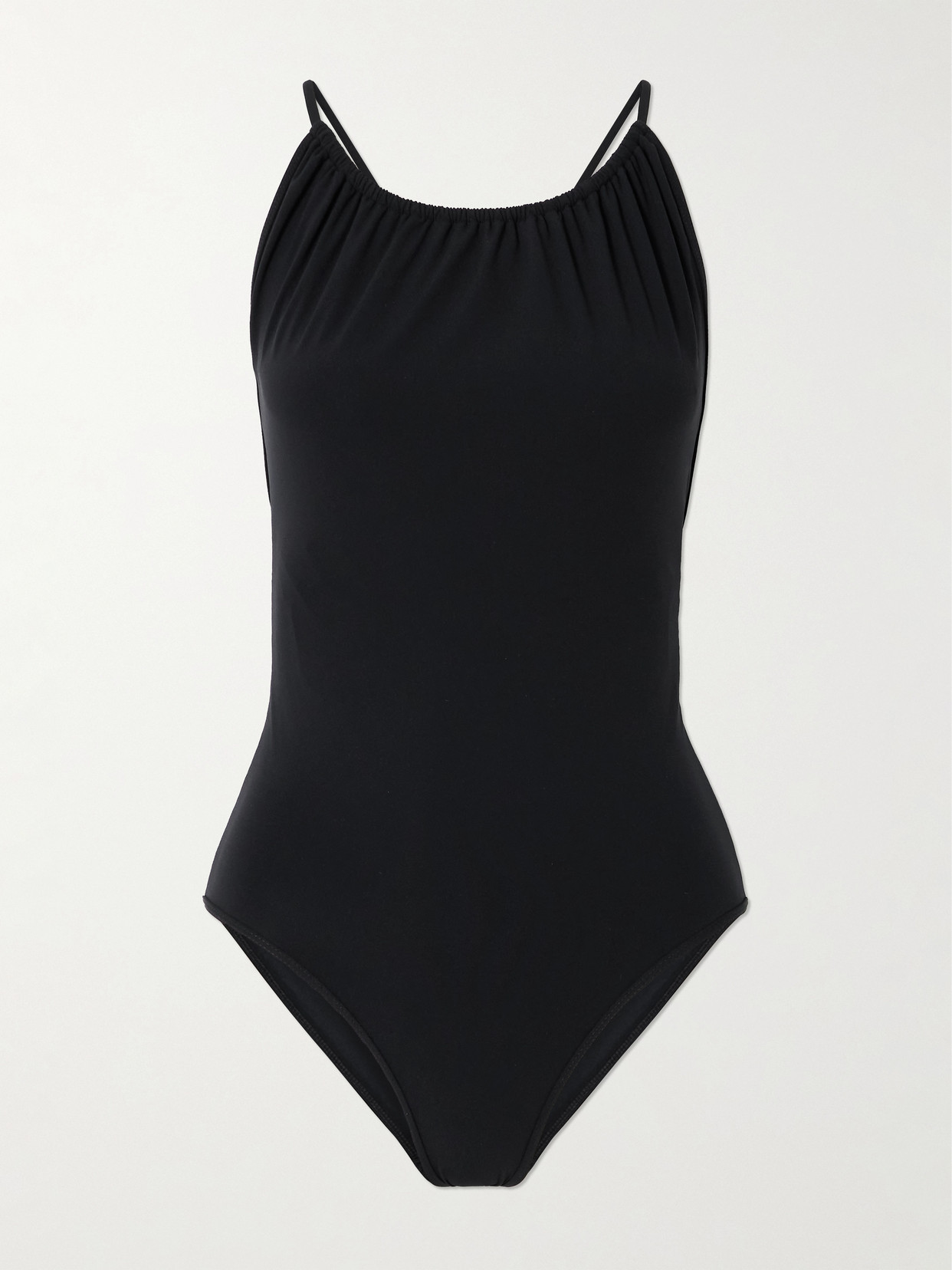 Totême Gathered Open-back Swimsuit