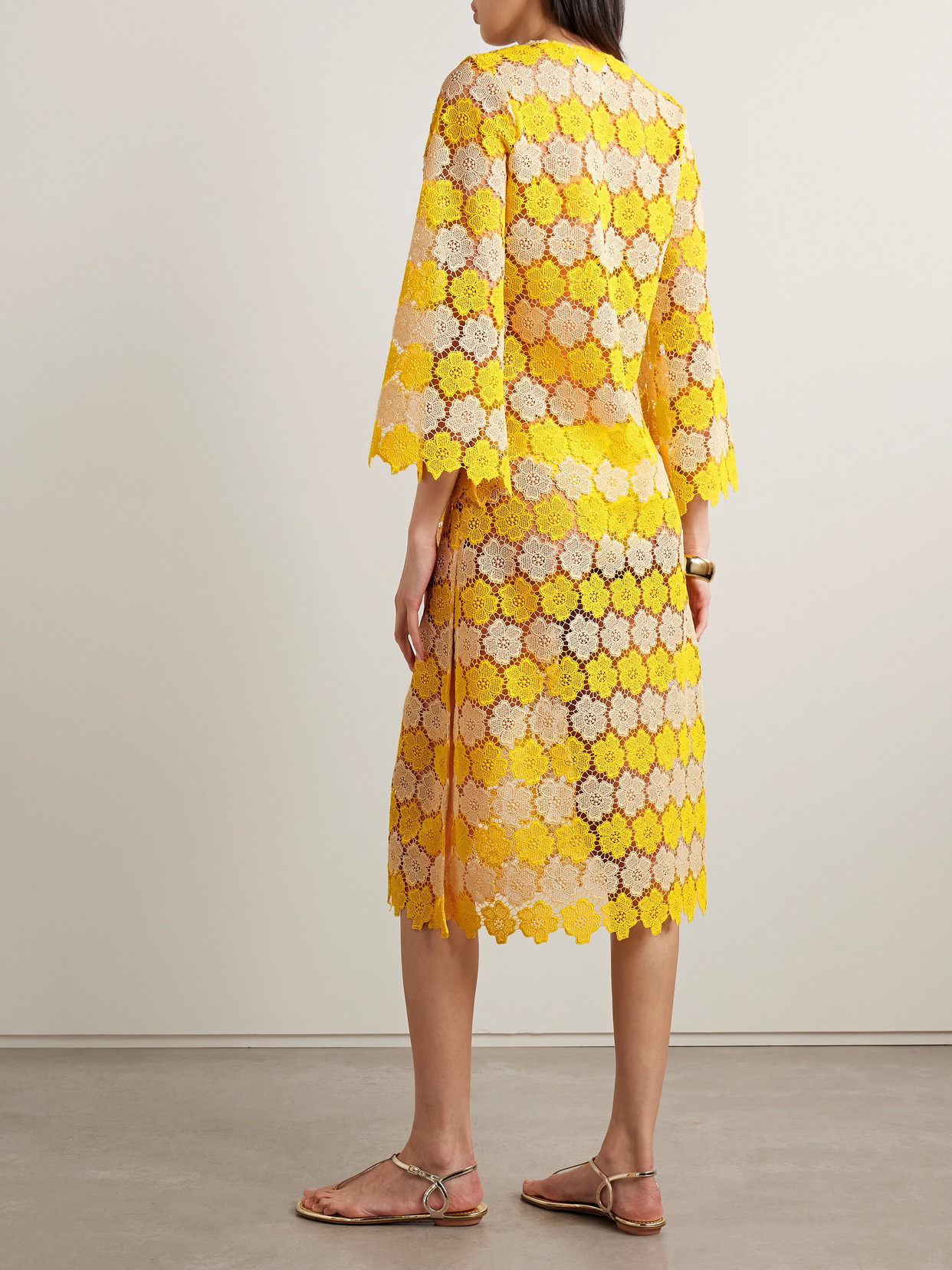 Miguelina Arelis Cotton Guipure Lace Kaftan