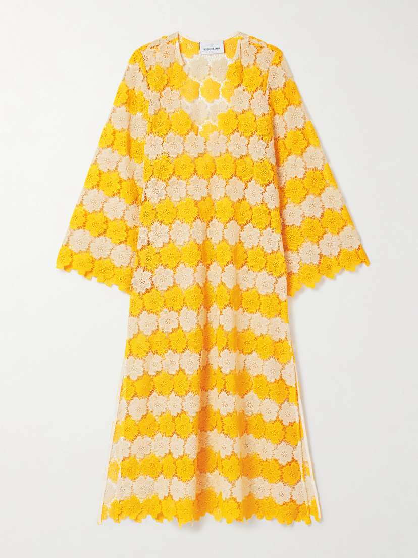 Miguelina Arelis Cotton Guipure Lace Kaftan