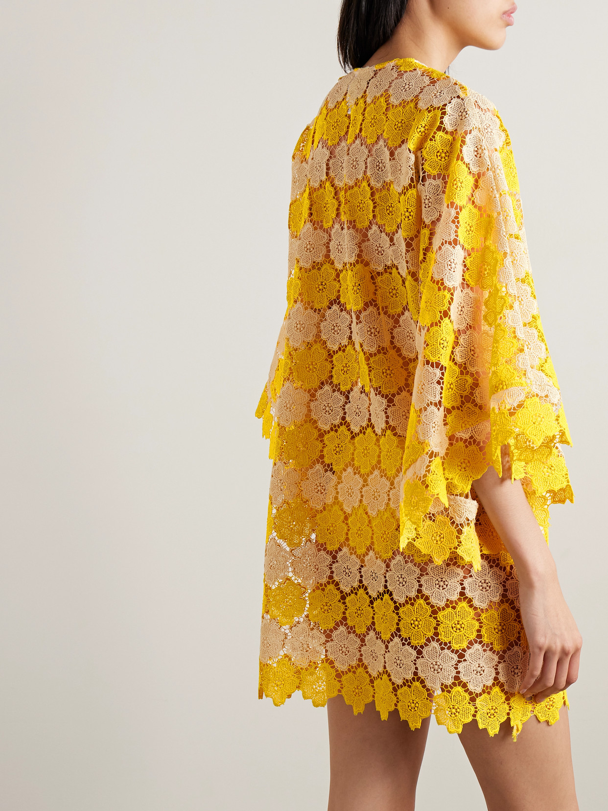 Miguelina Gianina Cotton Guipure Lace Kaftan