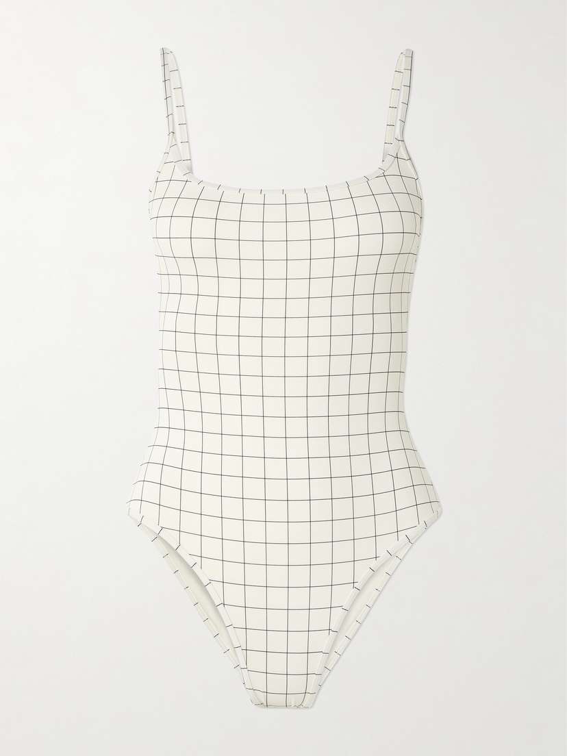 TOTEME Windowpane Checked Swimsuit