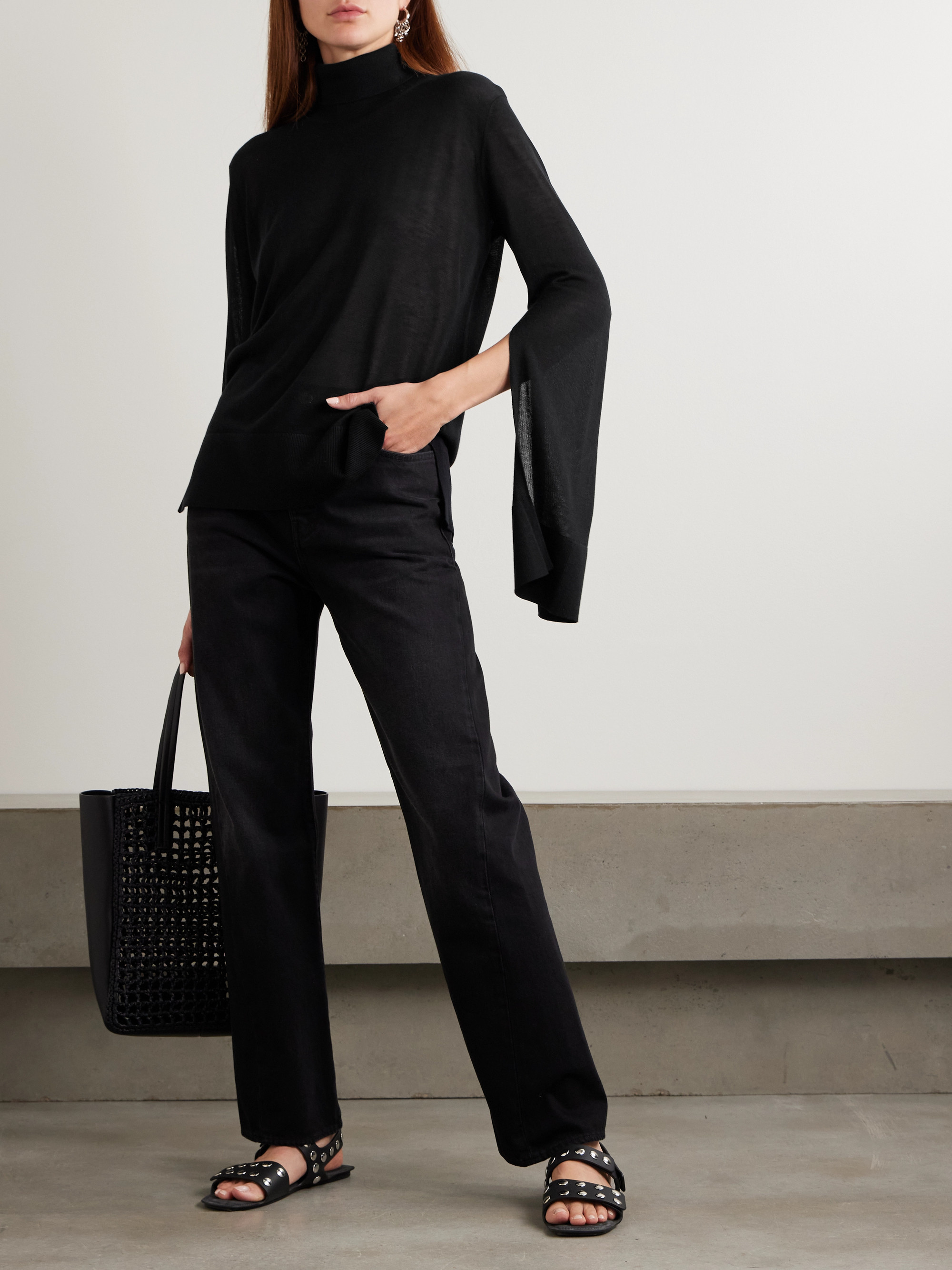TOTEME Lyocell-blend turtleneck sweater