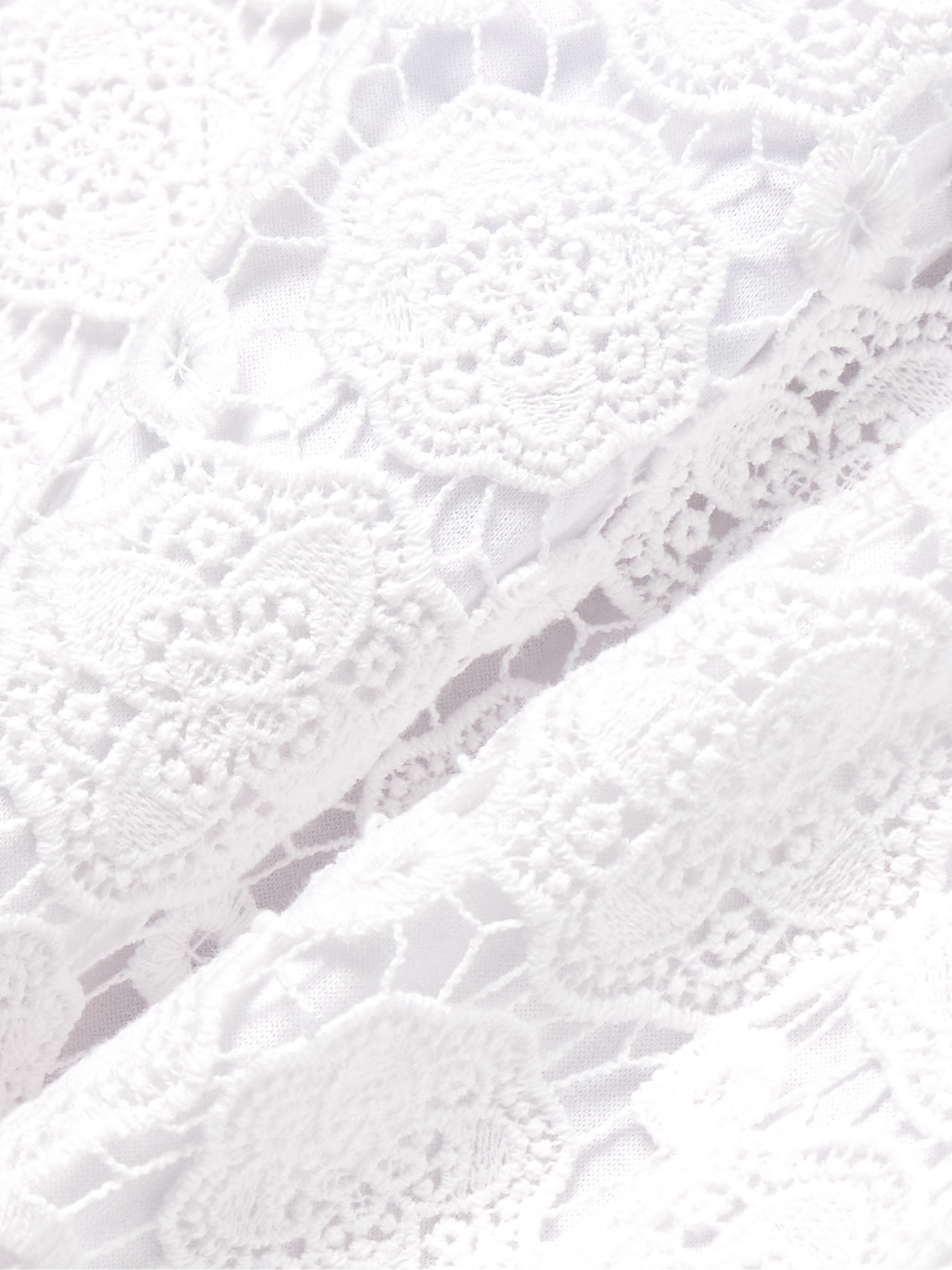 Miguelina Kira grosgrain-trimmed guipure lace cotton mini dress thumbnail