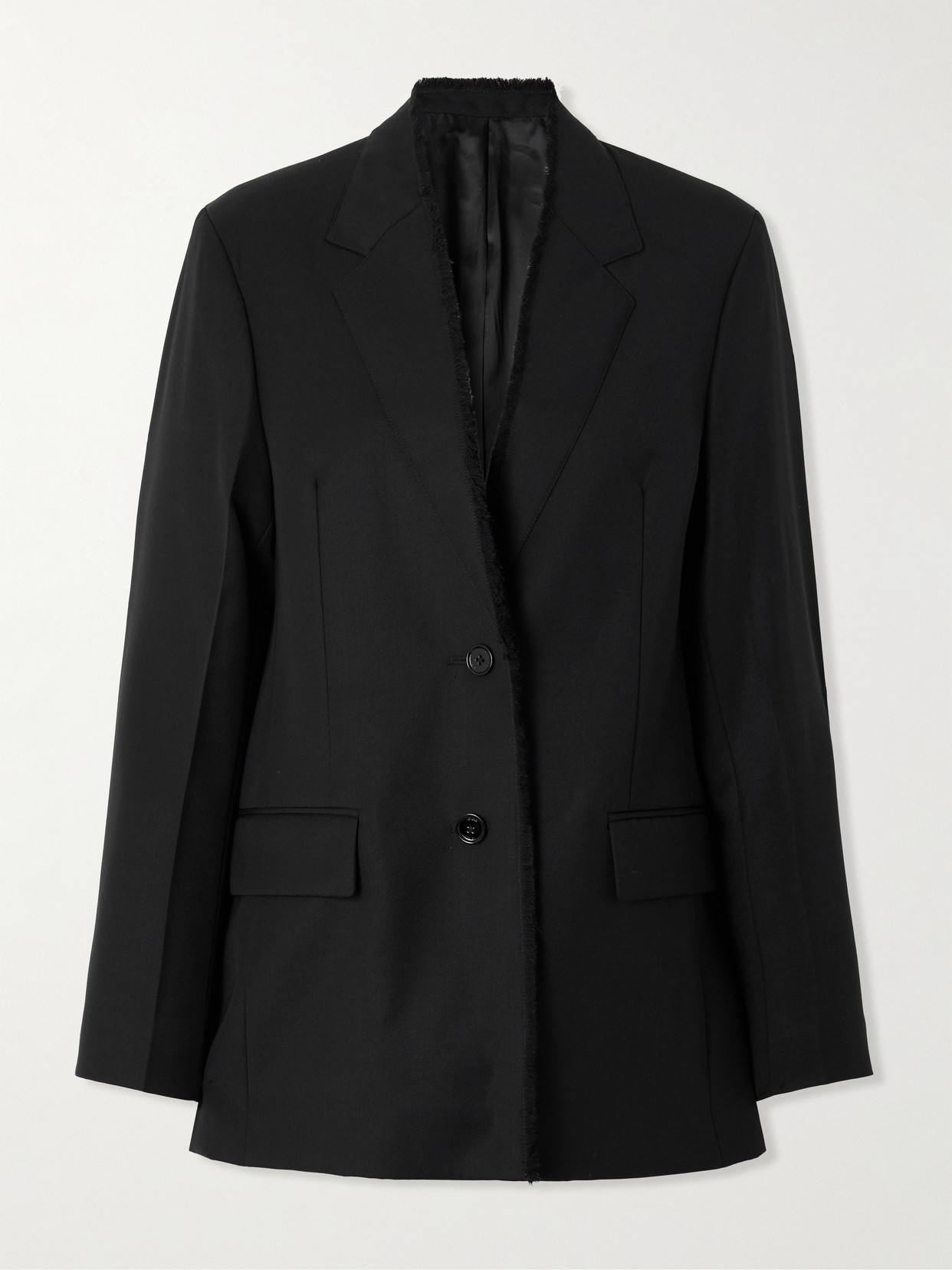 Totême Oversized Frayed Wool Blazer