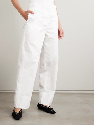 TOTEME Organic cotton-poplin pants