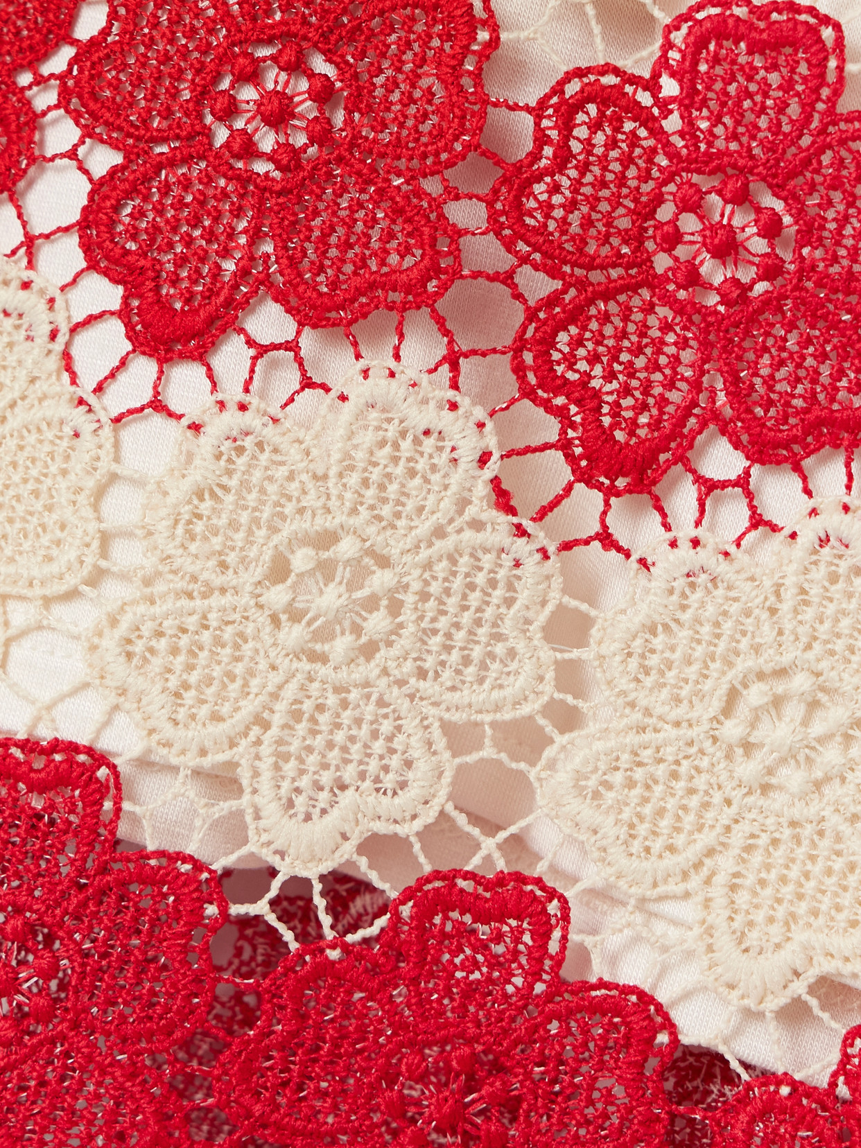 Miguelina Koa Guipure Lace Mini Skirt