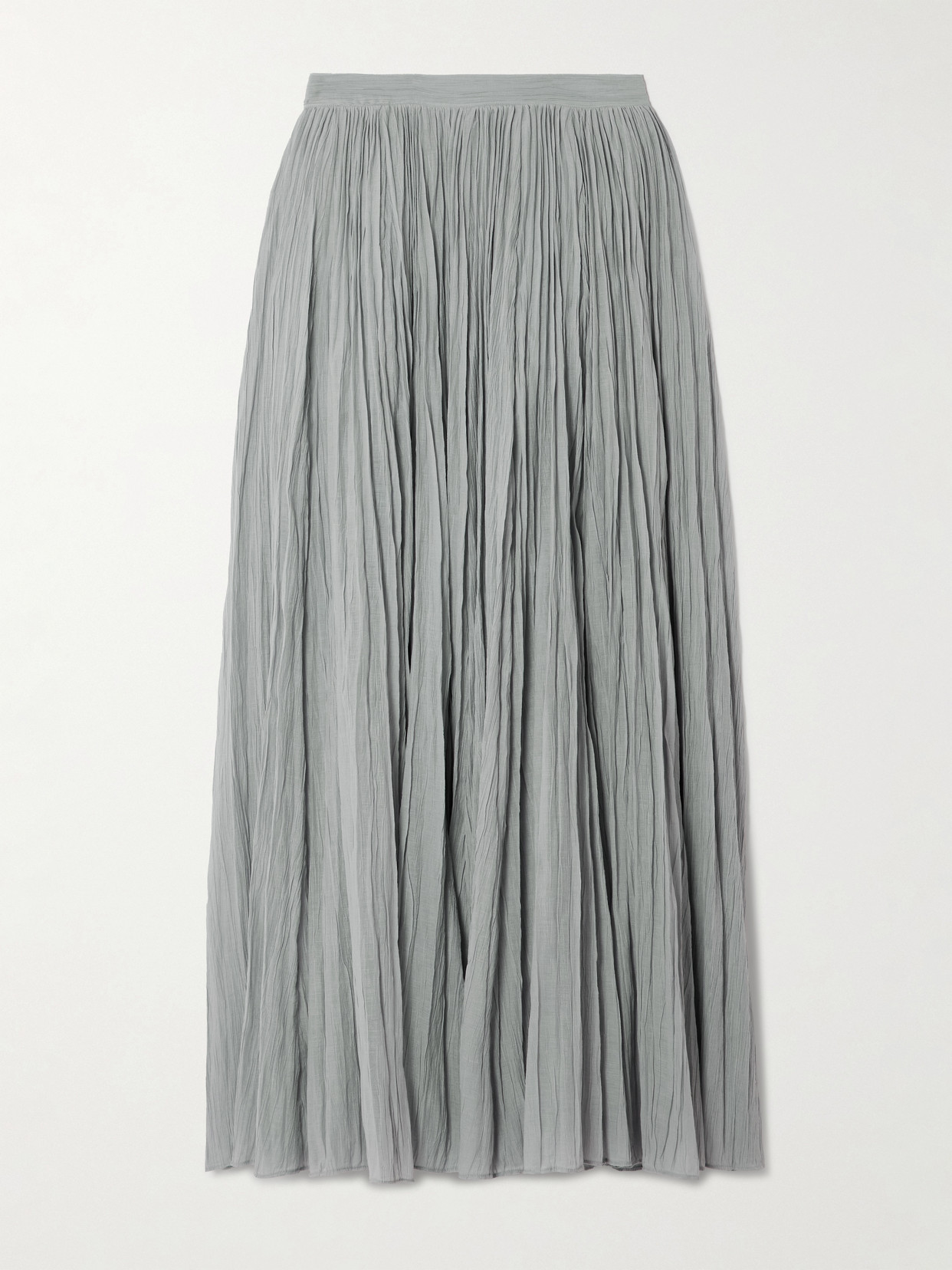 Totême Plissé-organic Cotton-blend Maxi Skirt