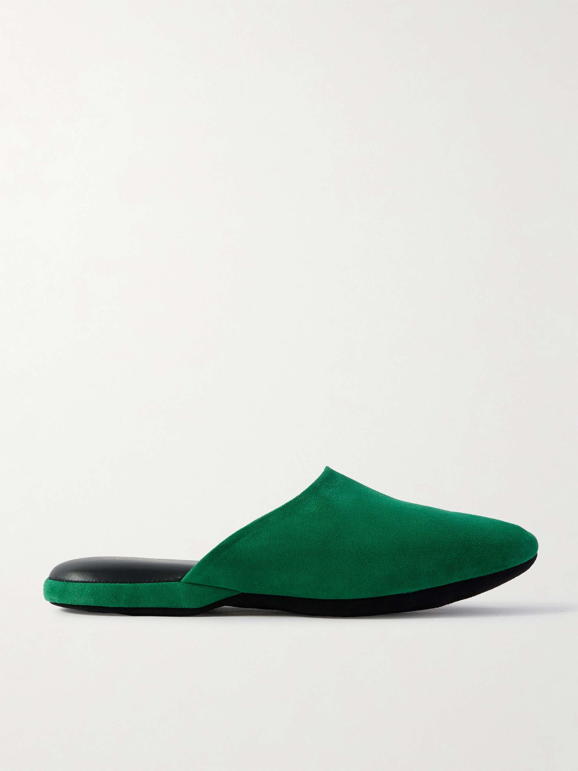【Charvet】スエード slippers Suede slippers in green - Charvet | Mytheresa