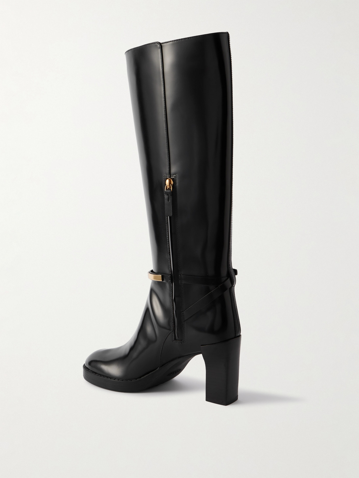 Tod's Gomma Embellished Leather Knee Boots In Multi