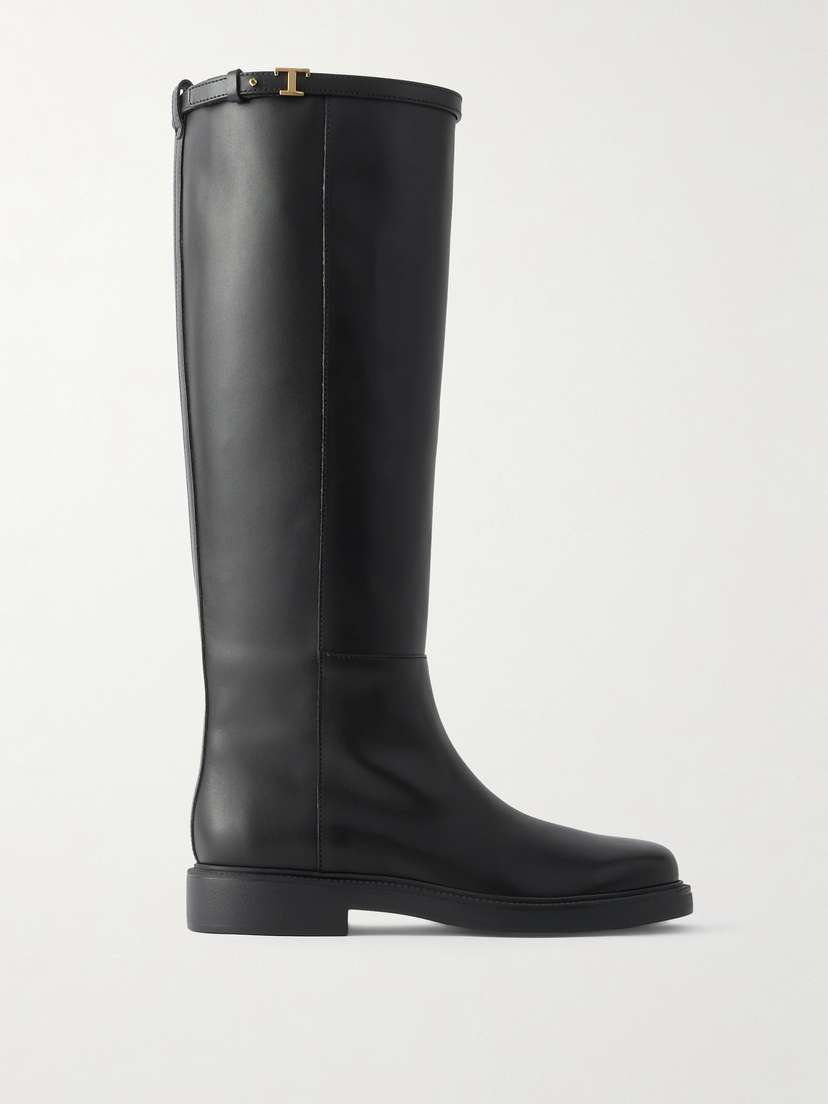Tod's Gomma Embellished Leather Knee Boots