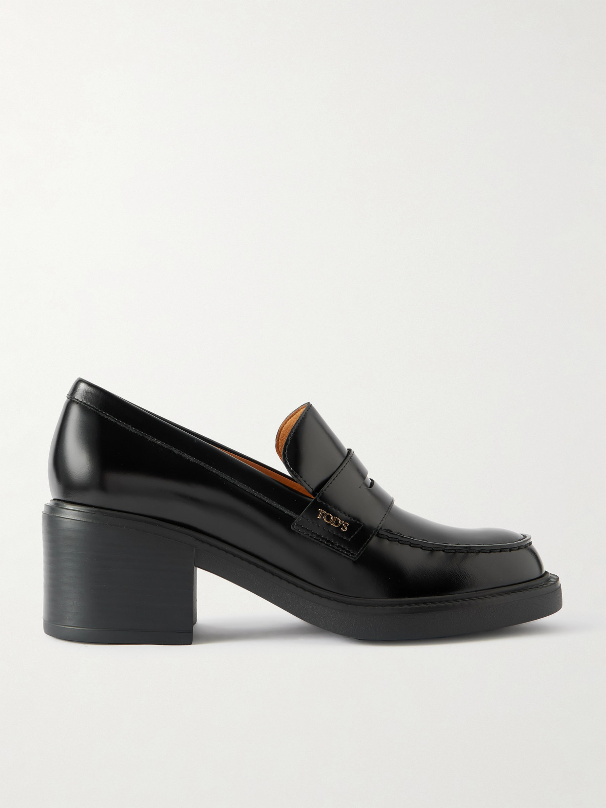 Tod's Gomma Leather Loafers In Black