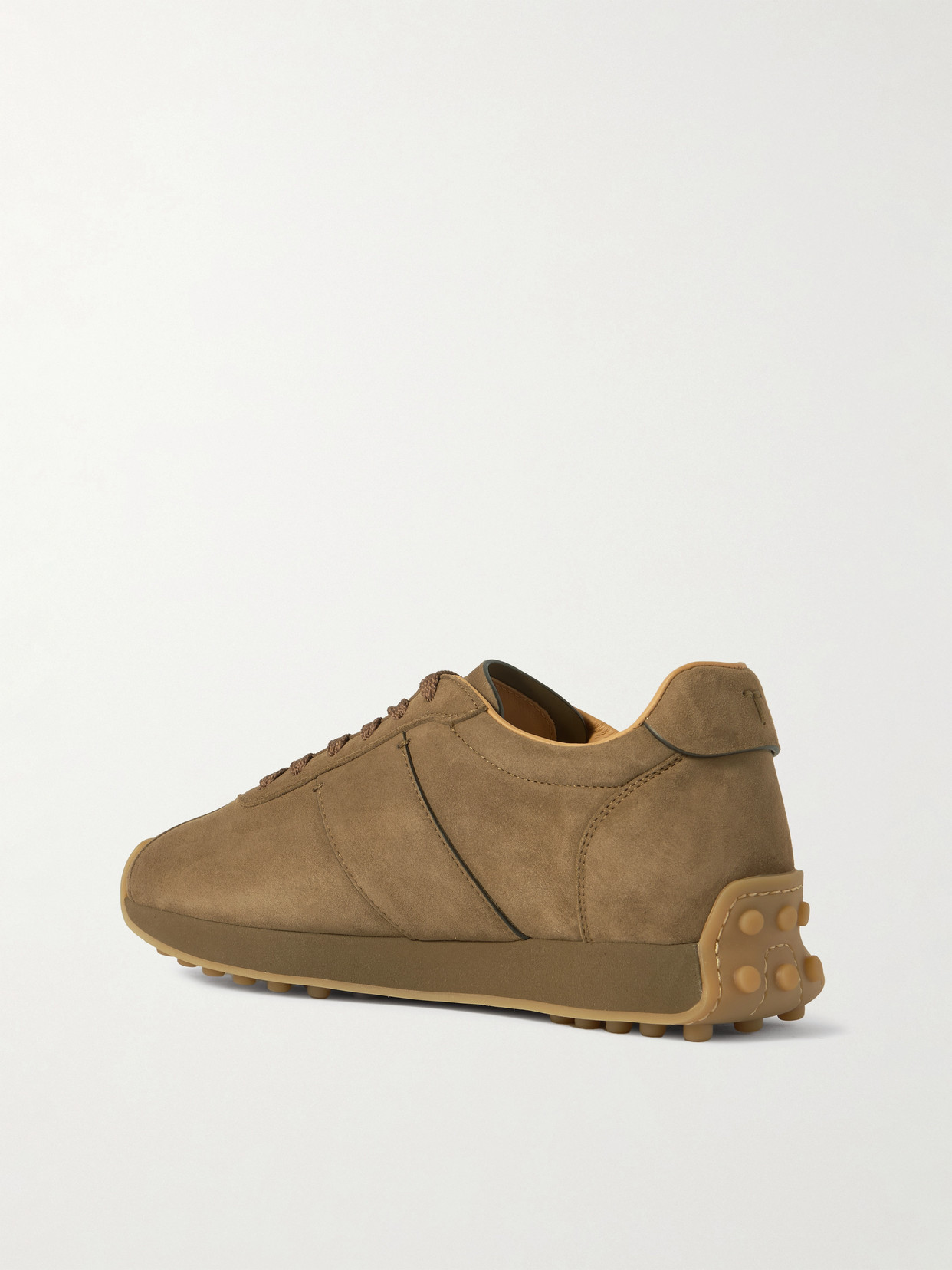 Tod's Brown Low Top Sneakers With Cleat Details On Heel And Sole In Brown